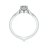 Pierścionek białe złoto z diamentami